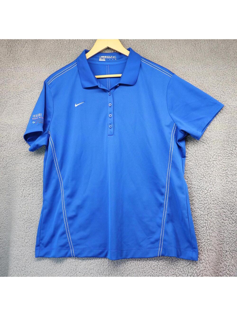 Nike Golf Polo Womens XL Blue Treasure Island FL Dri Fit